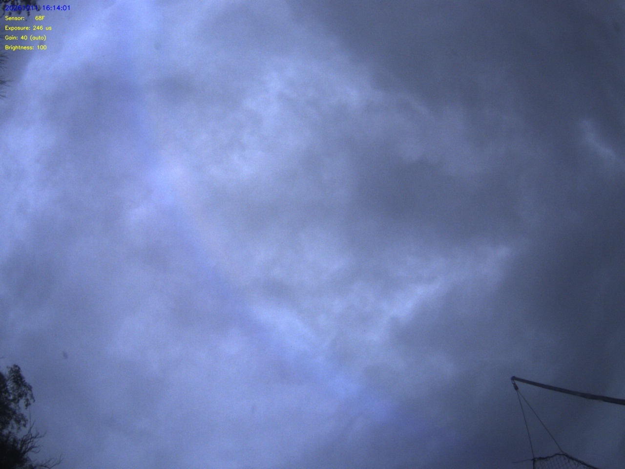 All-sky camera view above Utahopia Observatory